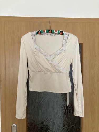 Cremefarbene bluse 80er - bluse,