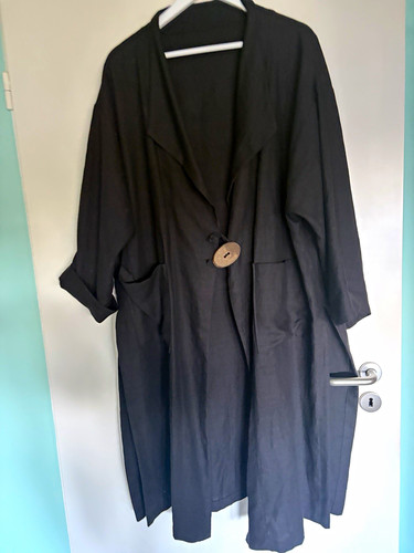 Vintage damen leinen mantel - vintage,