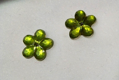 Ohrringe strass glitzer oliv - strass,