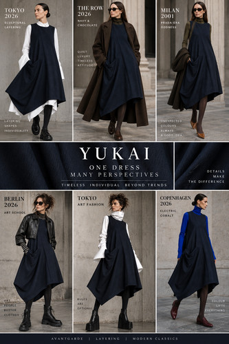 Yukai avantgarde strickkleid - avantgarde,