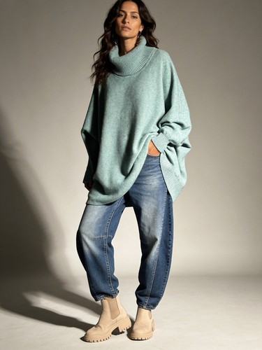 Rollkragenpullover grün mint - rollkragenpullover,