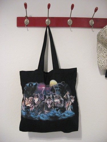 Tasche mit wolf print - tasche,