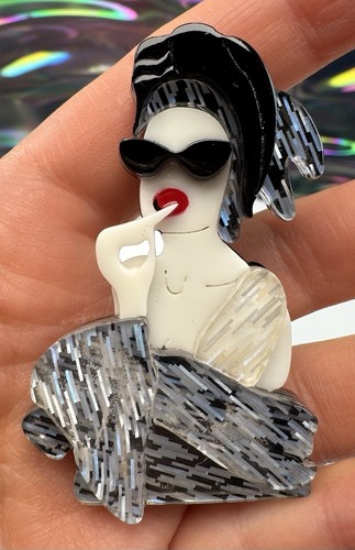 Retro acryl brosche pin - brosche,